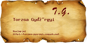 Torzsa Györgyi névjegykártya