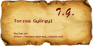 Torzsa Györgyi névjegykártya